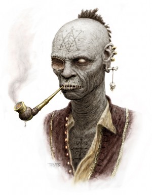 Zombies Piratas en Aguas Misteriosas y Fumando