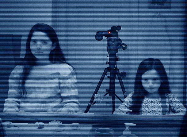 actividad paranormal 3 niñas camara