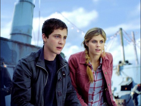 logan lerman alexandra daddario percy jackson mar monstruos
