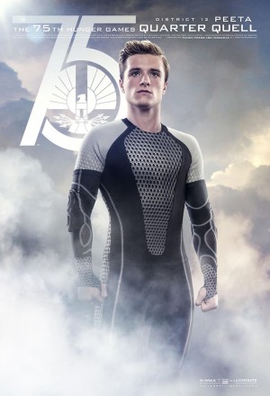 peeta josh hutcherson-en llamas juegos hambre poster