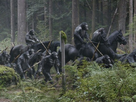 planeta de los simios confrontacion caballo
