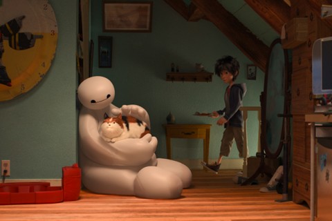hiro baymax gato 6 grandes heroes
