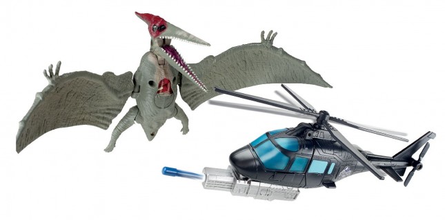 jurassic world juguete Pteranodón y Helicoptero