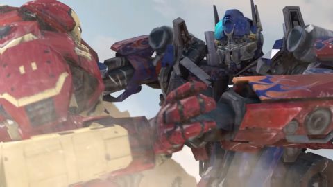 iron man optimus prime pelea